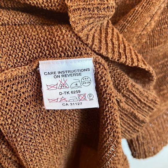 DKNY short sleeve woven scoop neck sweater women’s size S/M - Picture 7 of 11